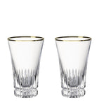 Villeroy & Boch Grand Royal Gold Tall crystal glass tumblers 300ml (British brand)