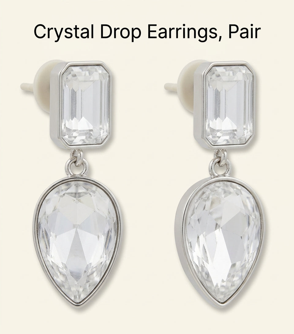 McQueen embellished drop earrings with crystals - British product