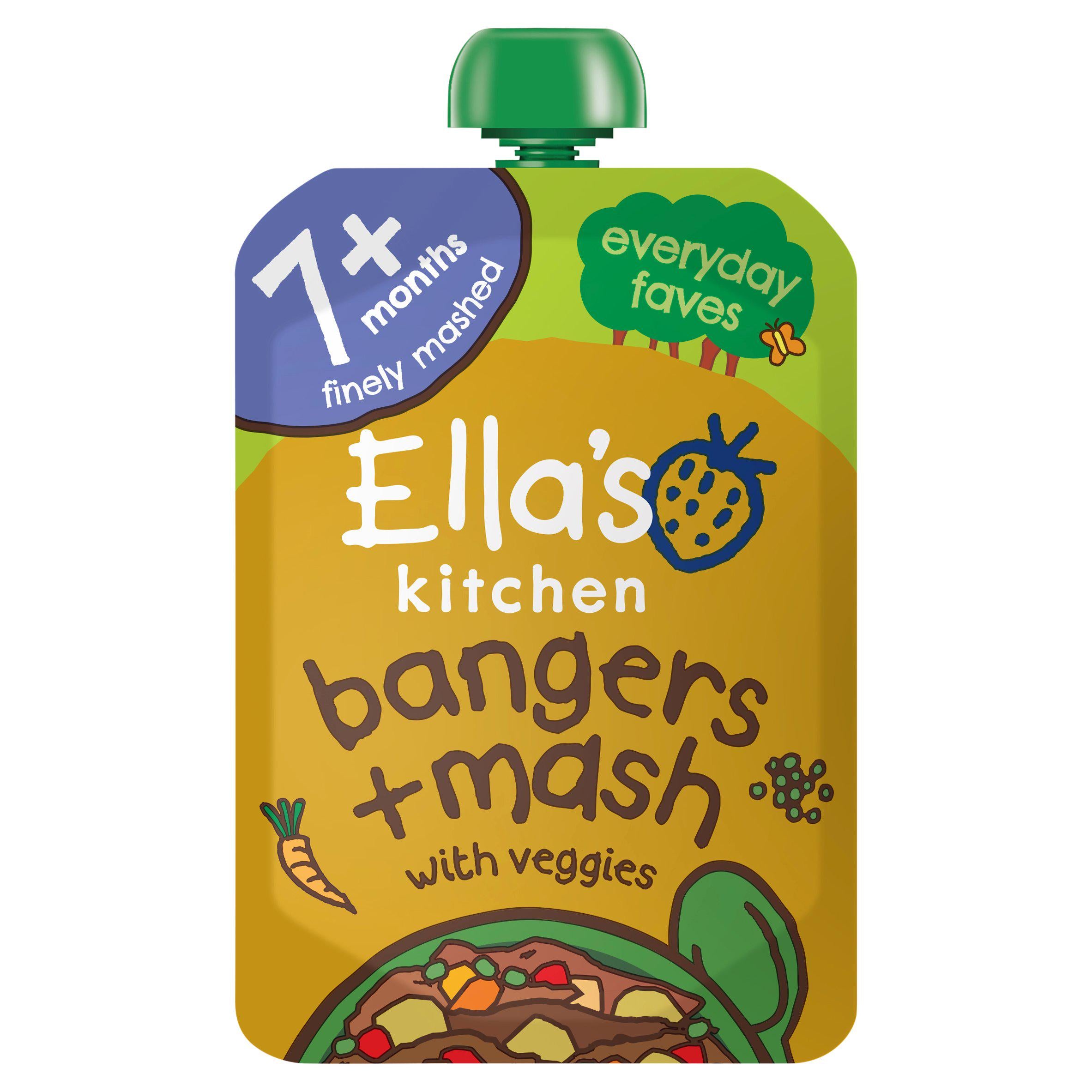 Ella's Kitchen Organic Bangers & Mash Baby Food Pouch 7+ Months 130g GOODS Sainsburys   