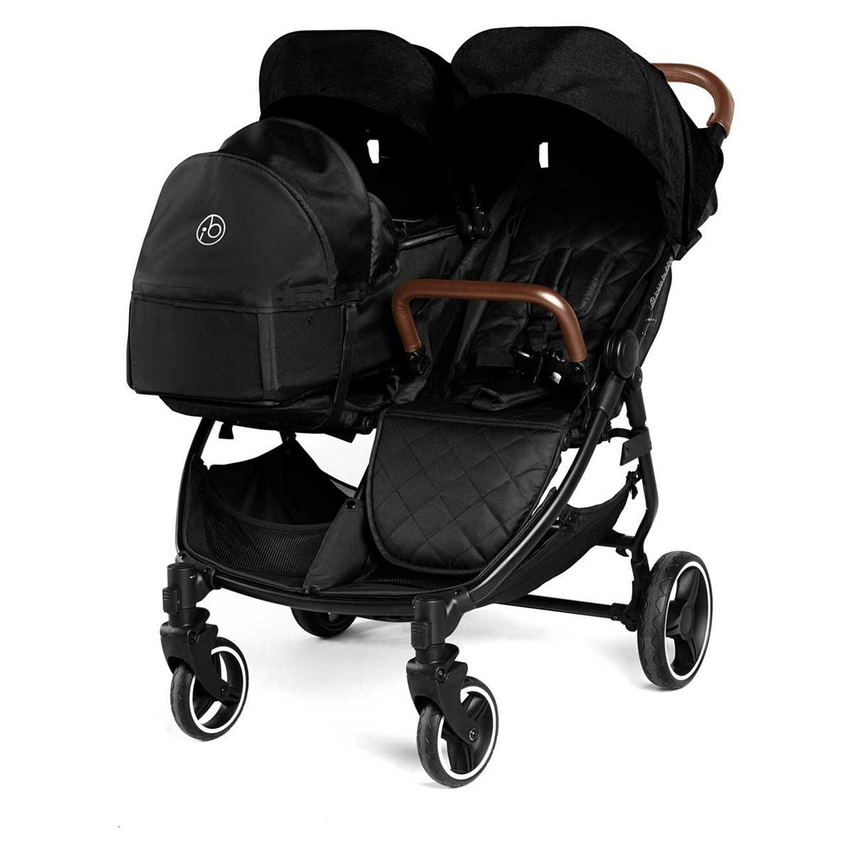 Ickle Bubba Venus Prime Double Stroller Black / Black / Tan GOODS Boots   