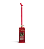 Harrods telephone box wreath tree decoration 11cm, imported from the UK