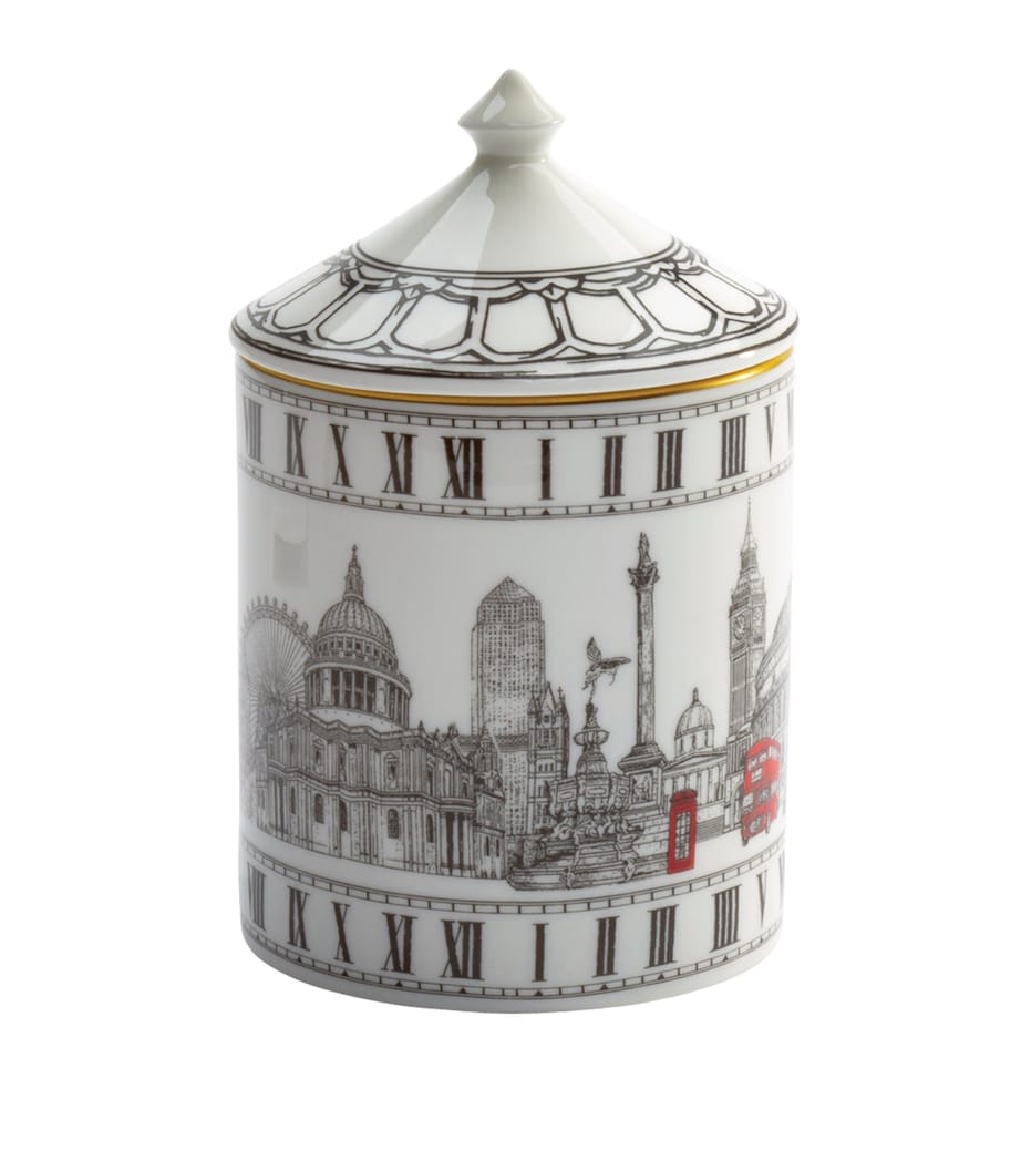 Halcyon Days London Icons lidded candle bone china, UK version