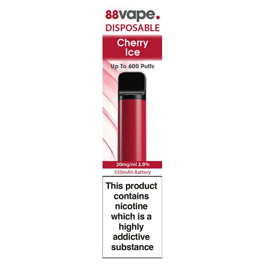 88Vape Disposable Cherry Ice - McGrocer