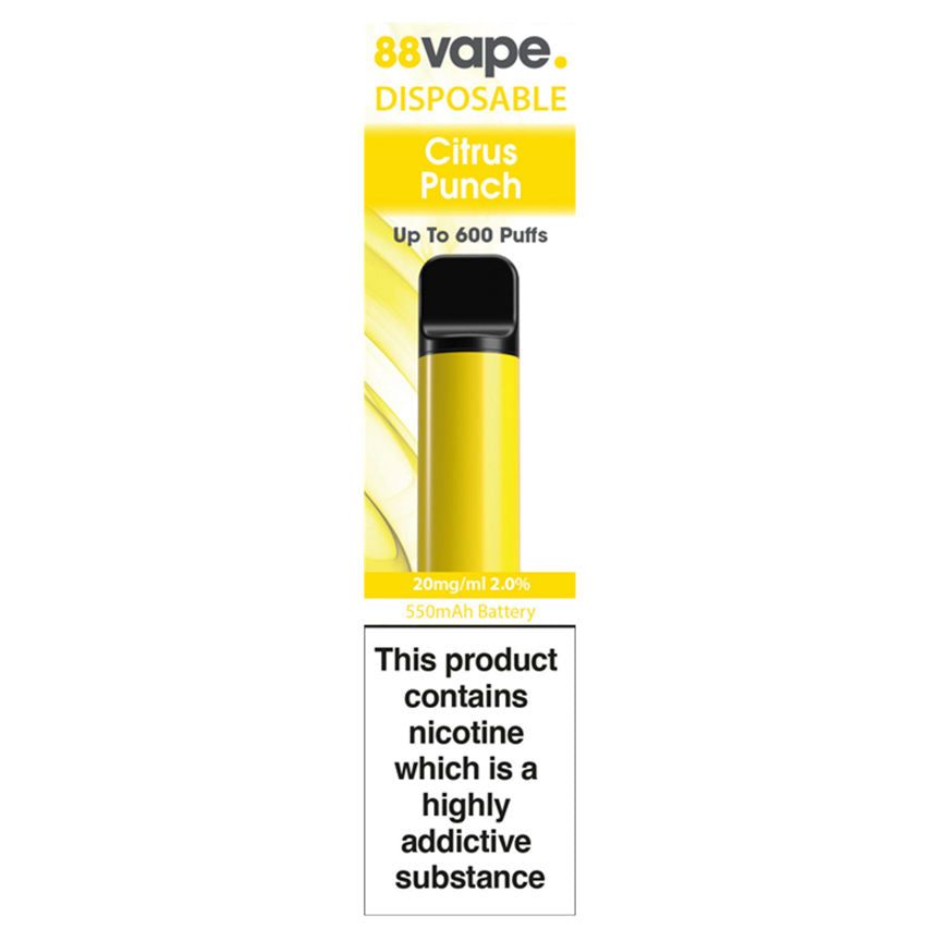 88Vape Disposable Citrus Punch - McGrocer