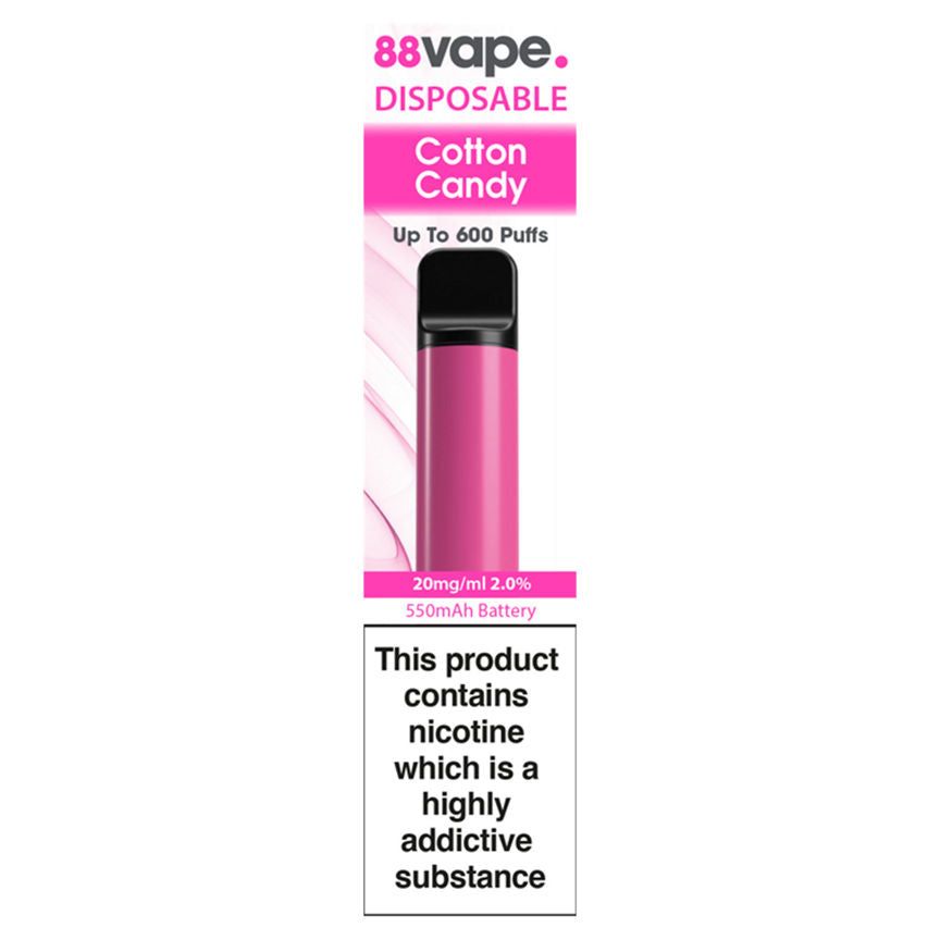 88Vape Disposable Cotton Candy - McGrocer