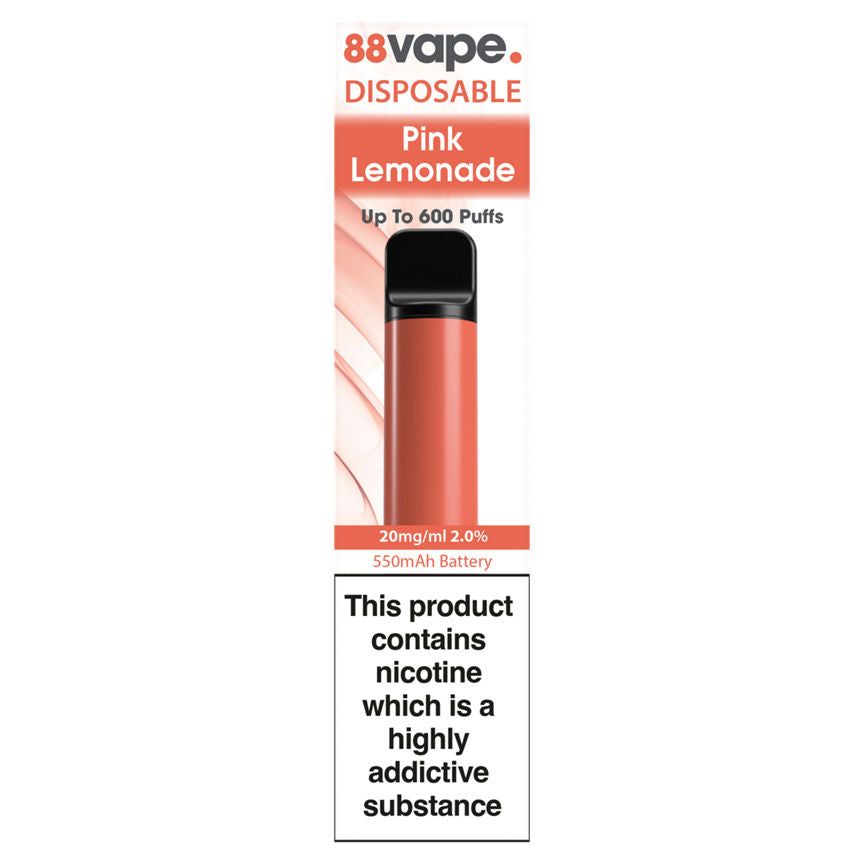 88Vape Disposable Pink Lemonade - McGrocer