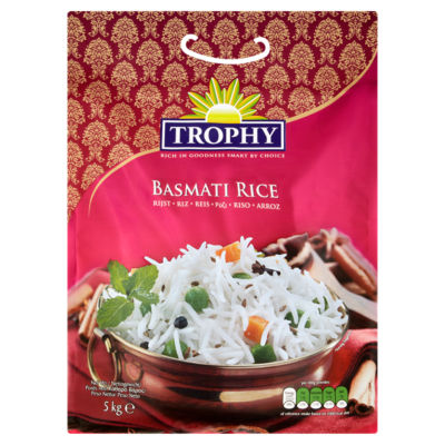 ASDA Trophy Basmati Rice Long Grain 5kg- Buy online at McGrocer