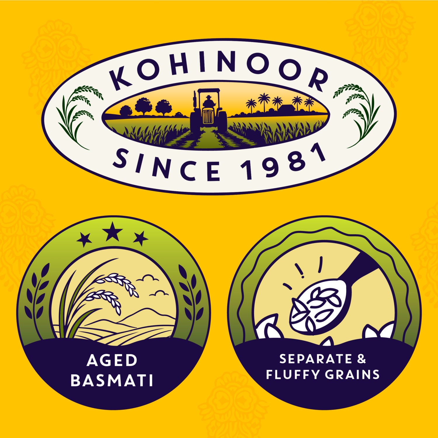 Kohinoor Gold Basmati extra long grain rice 2kg, UK version