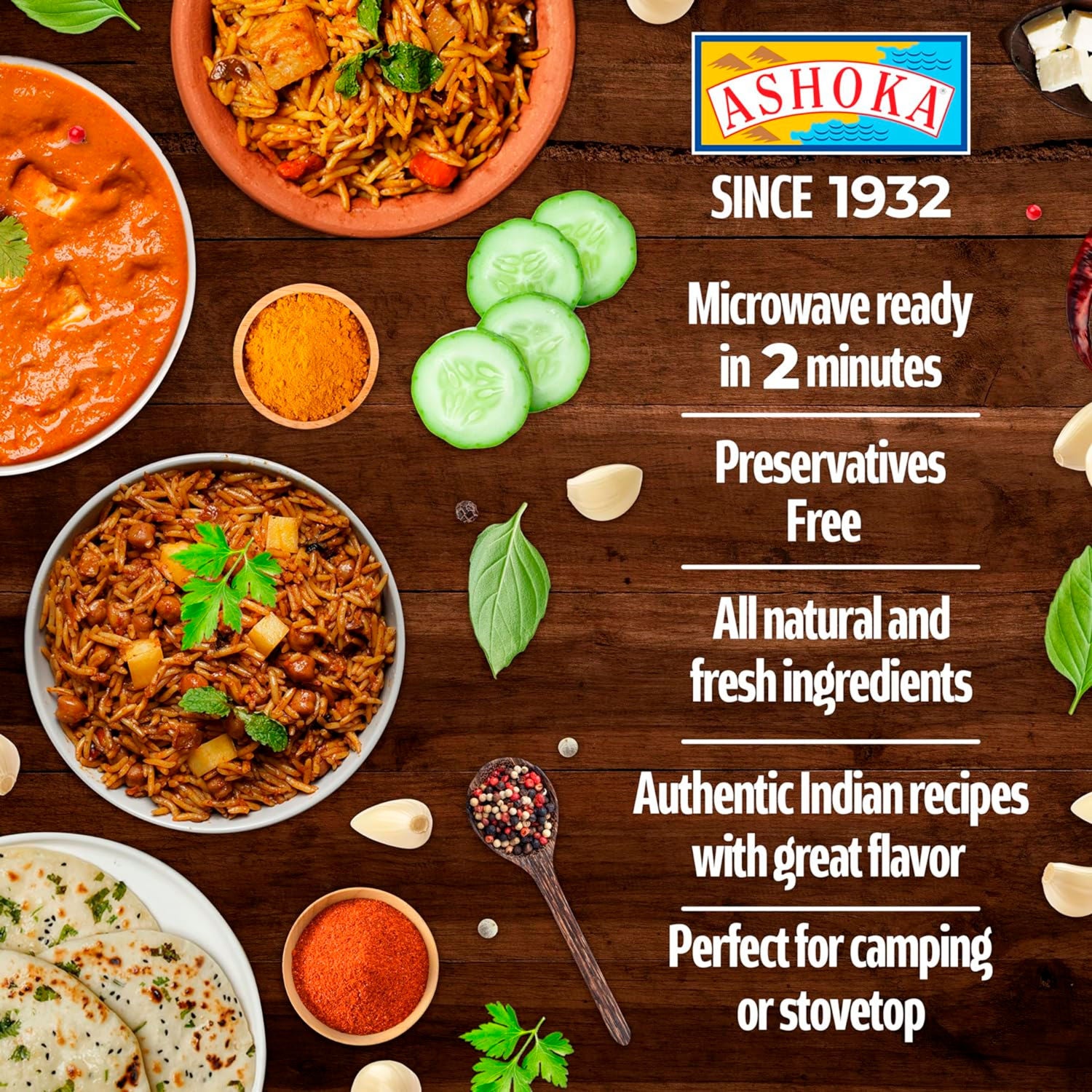 Ashoka medium spicy Punjabi chickpea curry 280g - British product