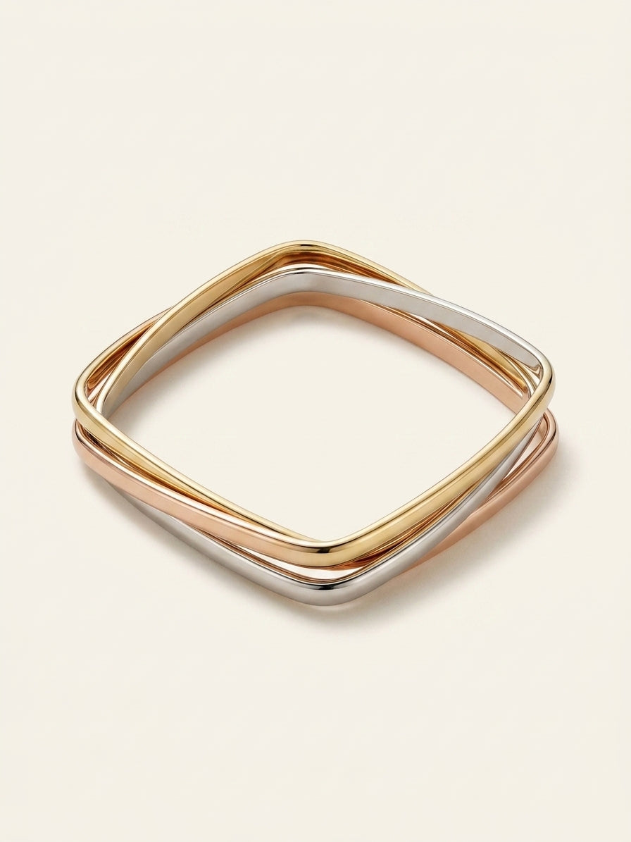 Cartier Trinity bracelet 18ct tri-colour gold, UK version