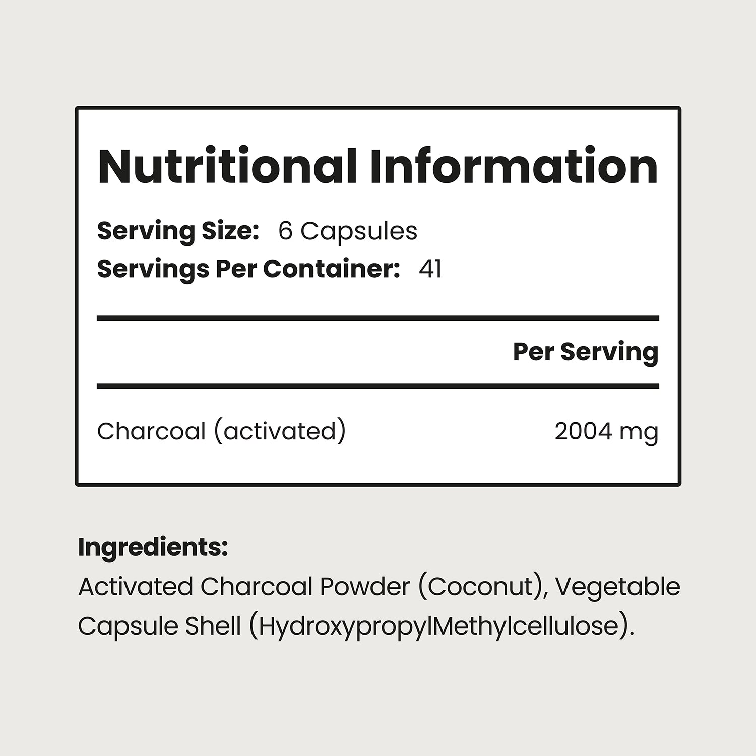 VitaBright charcoal capsules 250 capsules, imported from the UK