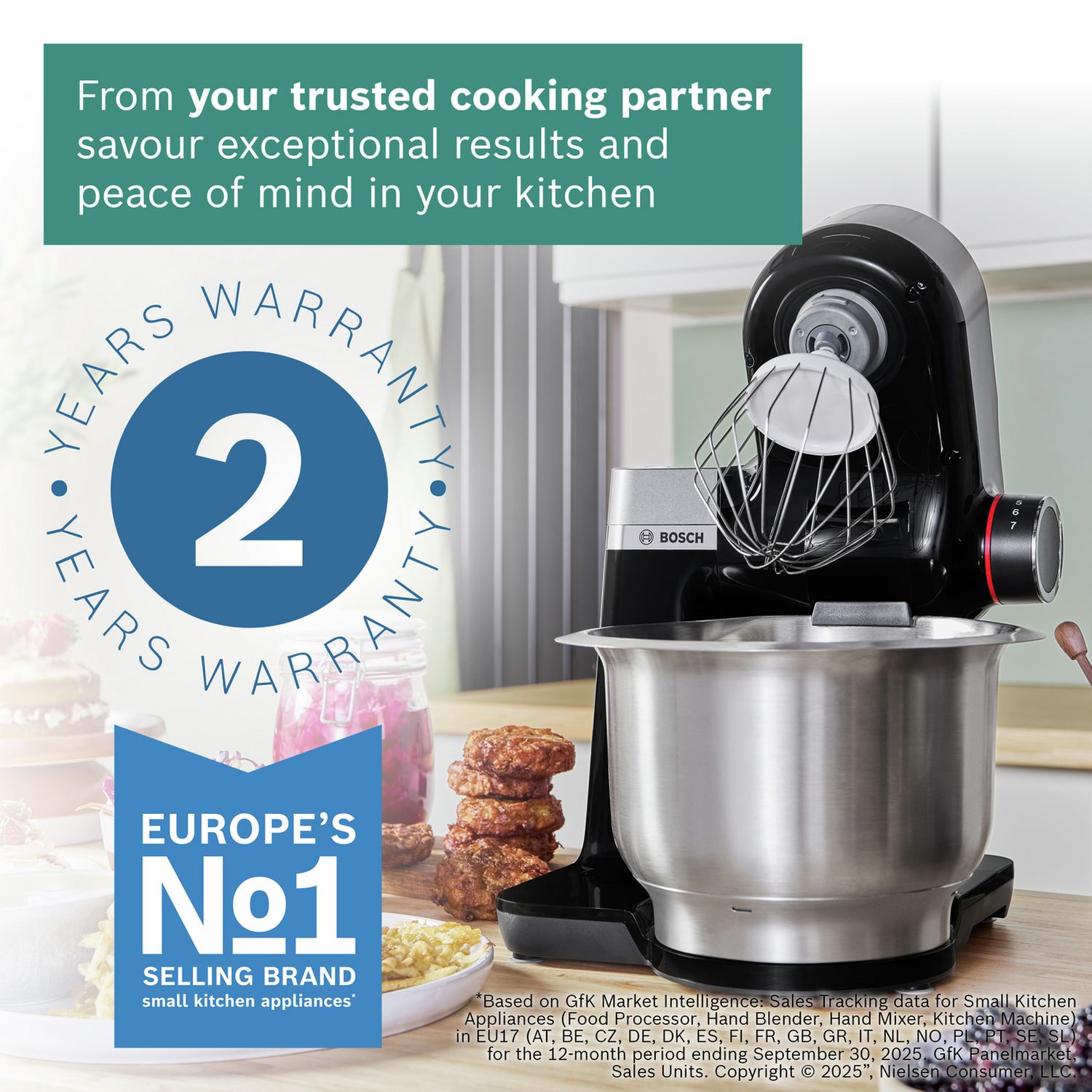 Bosch stand mixer 7-in-1 black - British product