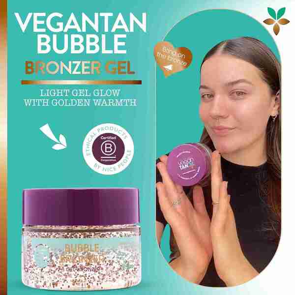 VeganTan Bubble Self Bronzer Gel 100ml, imported from the UK