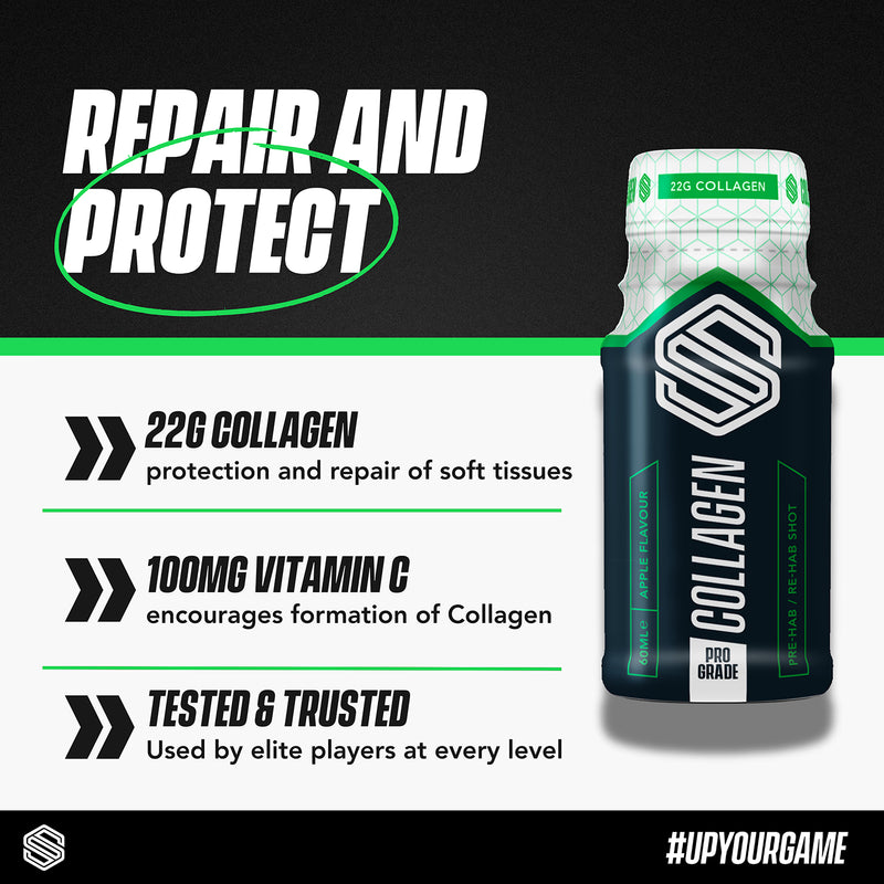 Soccer Supplement bovine collagen shots 22,000mg apple - British product