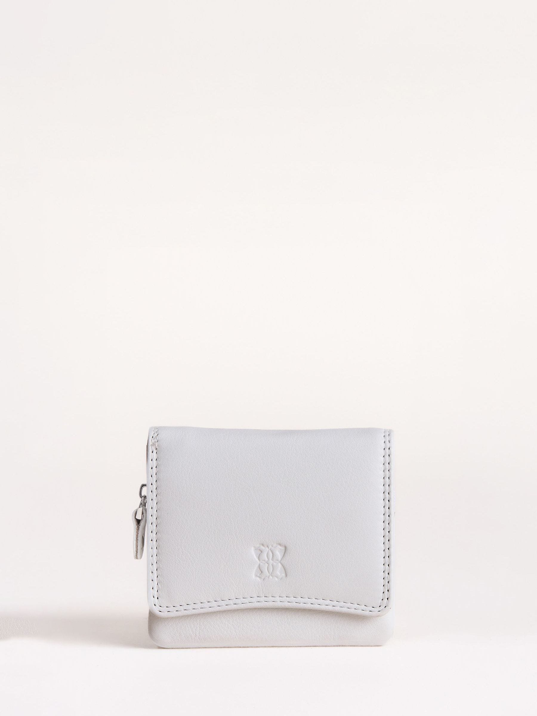 Lakeland Leather Cranberry Small Leather Flapover Purse