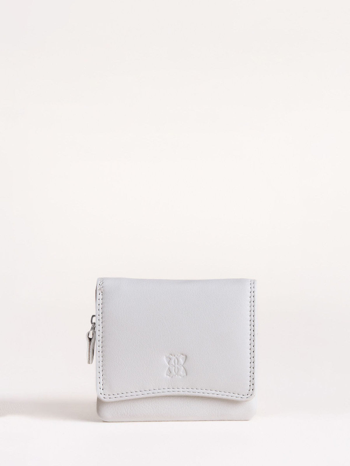 Lakeland Leather Cranberry Small Leather Flapover Purse