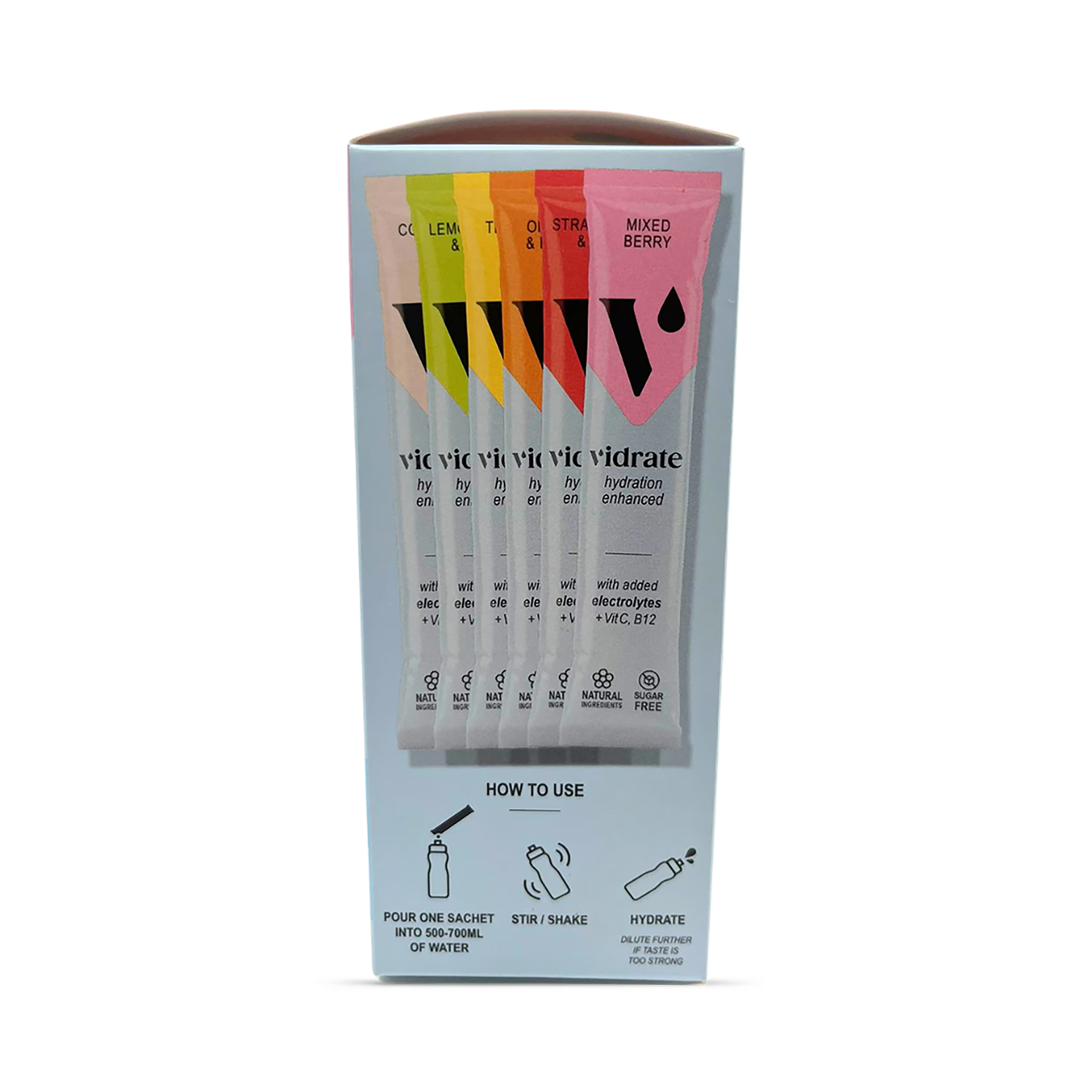 Vidrate hydration variety sachets 12 pack - British product
