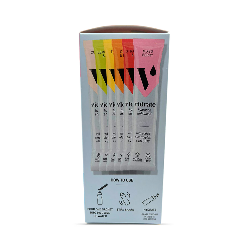 Vidrate hydration variety sachets 12 pack - British product