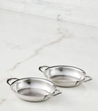 Hestan stainless steel oval au gratin dish set of 2, UK version