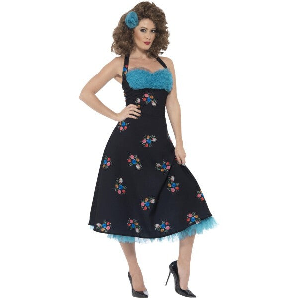 Smiffys Grease Cha Cha costume black dress clip - British product