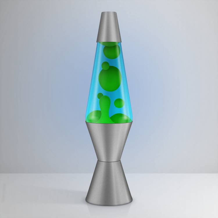 Deep Ocean lava lamp green-blue 14.5in - British product