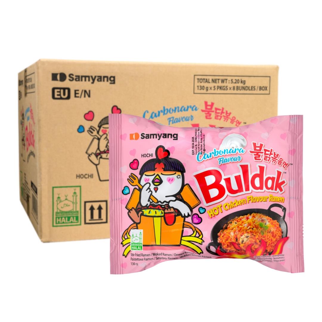 Samyang Buldak Carbonara ramen box of 40, imported from the UK