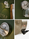 Wall light brushed nickel rechargeable wireless 21cm, imported from the UK