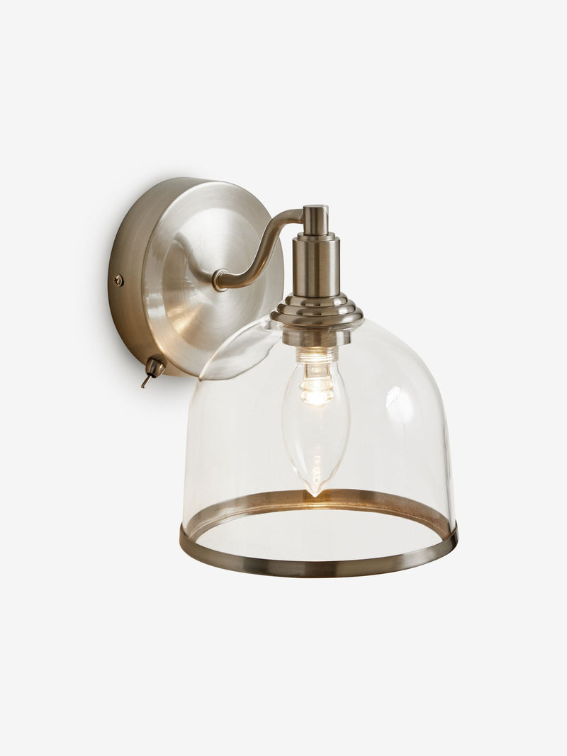 Wall light brushed nickel rechargeable wireless 21cm, imported from the UK