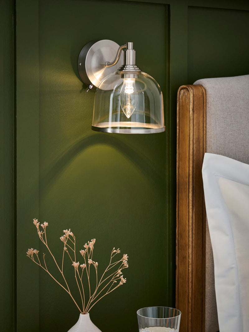 Brushed Nickel Gloucester Rechargeable Wireless Wall Light