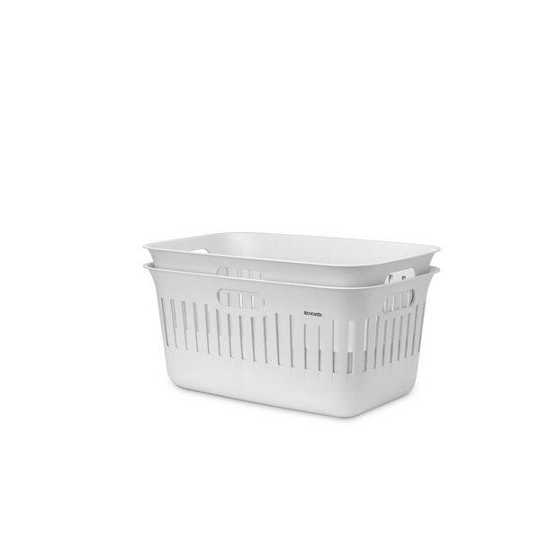Brabantia laundry basket set of 2 white 40L UK version
