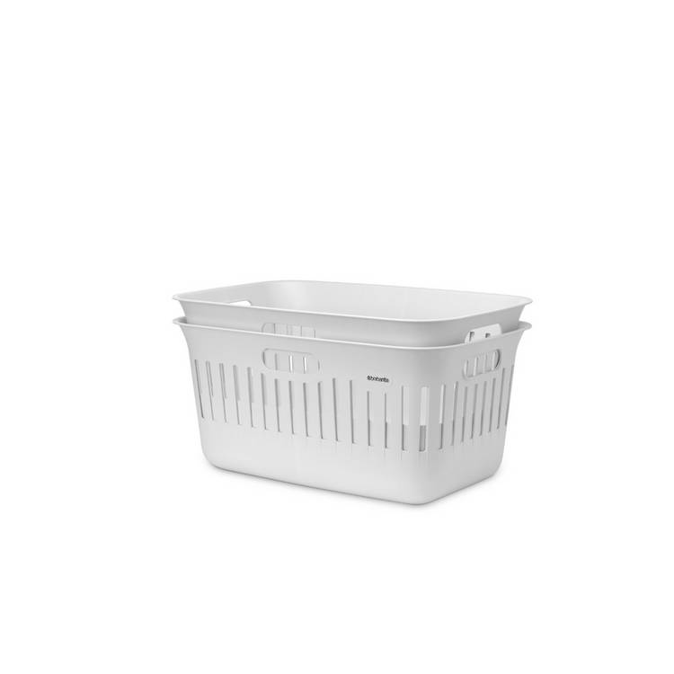 Brabantia Collect-It 40L Set of 2 Laundry Basket - White