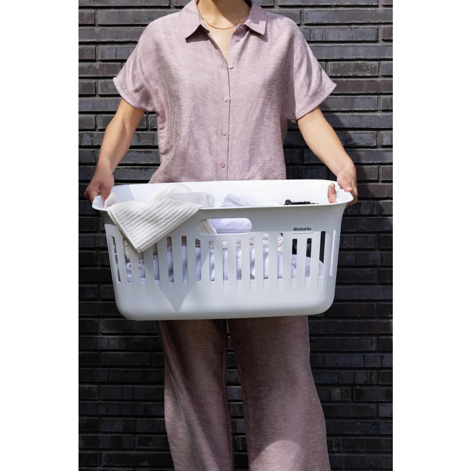 Brabantia laundry basket set of 2 white 40L UK version