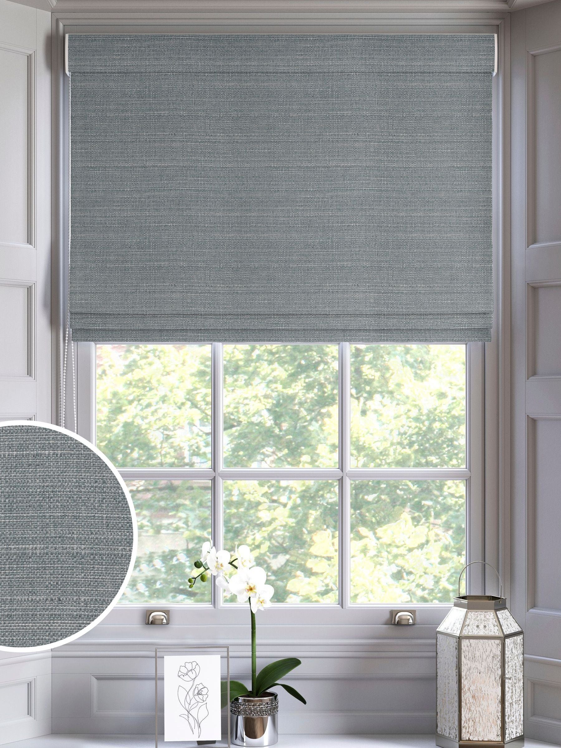 Blue Voyage Maison Jasper made to measure Roman blind, imported from the UK