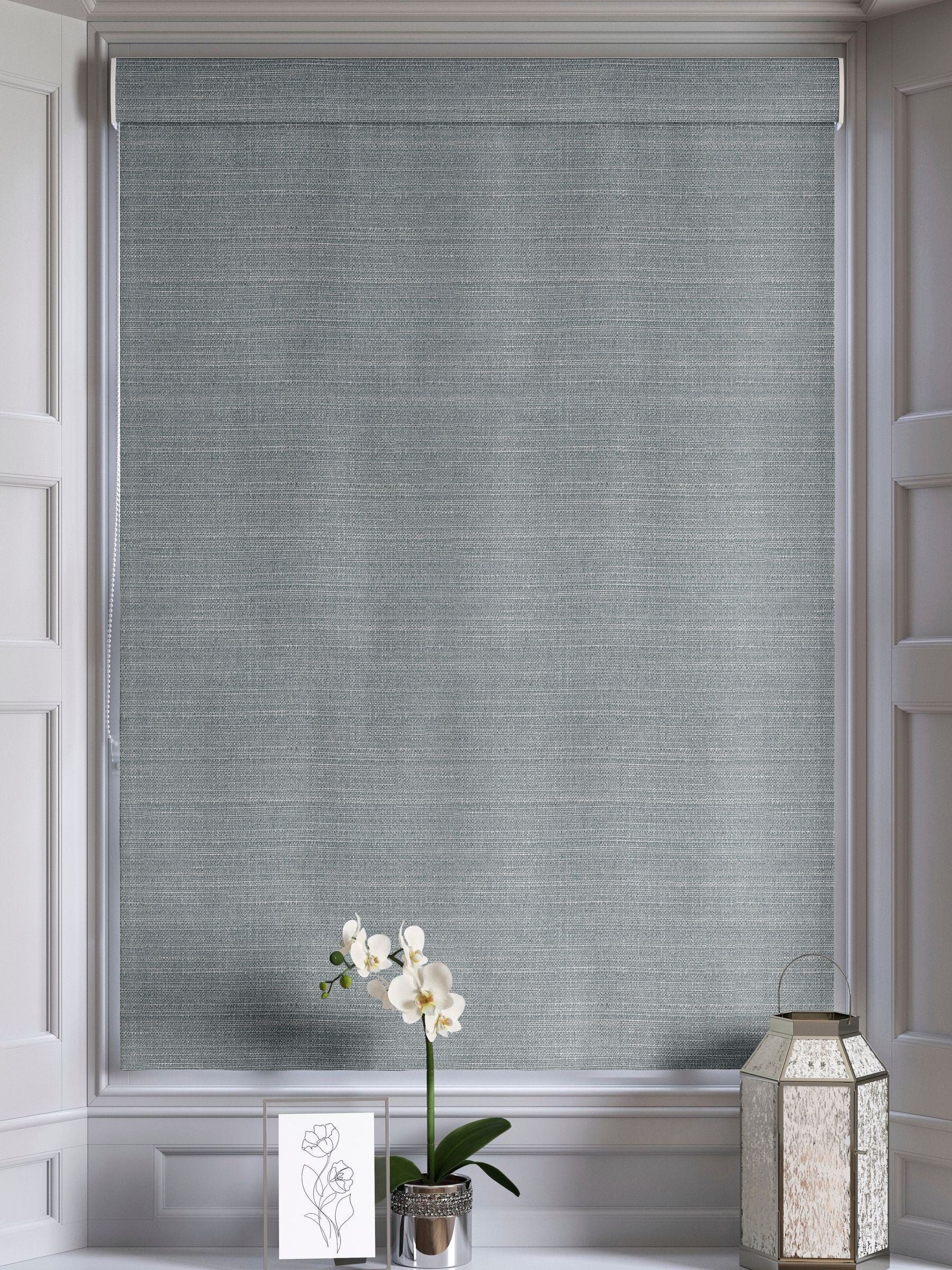 Blue Voyage Maison Jasper made to measure Roman blind, imported from the UK