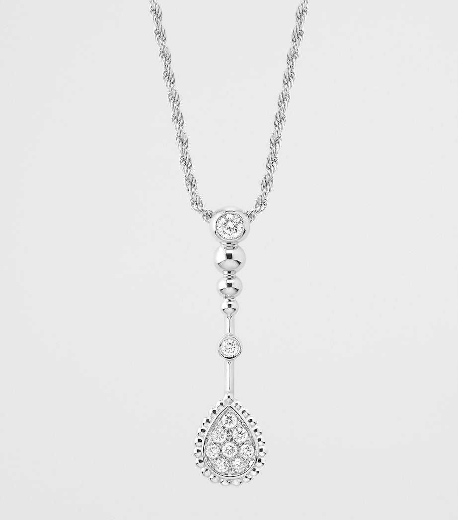 Boucheron Serpent Bohème necklace in white gold with diamonds - British product