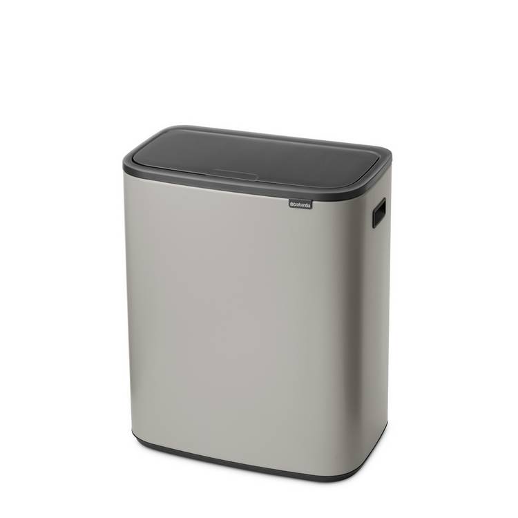 Brabantia touch bin soft grey 60 litre, imported from the UK