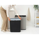 Brabantia touch bin soft grey 60 litre, imported from the UK