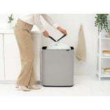 Brabantia touch bin soft grey 60 litre, imported from the UK