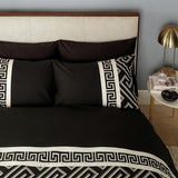 Argos Home Greek Geo bedding set single black grey (British brand)