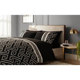 Argos Home Greek Geo bedding set single black grey (British brand)