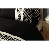 Argos Home Greek Geo bedding set single black grey (British brand)
