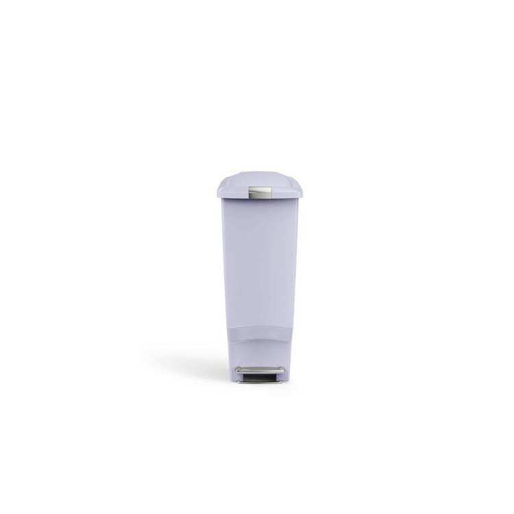 Simplehuman 40 litre slim plastic pedal bin lilac (British brand)