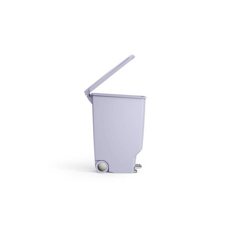 Simplehuman 40 litre slim plastic pedal bin lilac (British brand)
