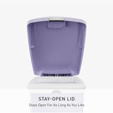 Simplehuman 40 litre slim plastic pedal bin lilac (British brand)