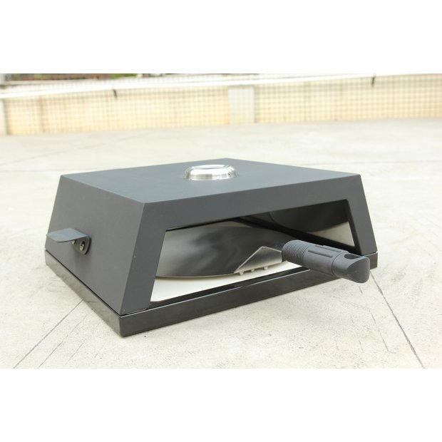 Argos Home pizza oven BBQ topper with stone and paddle (British brand)
