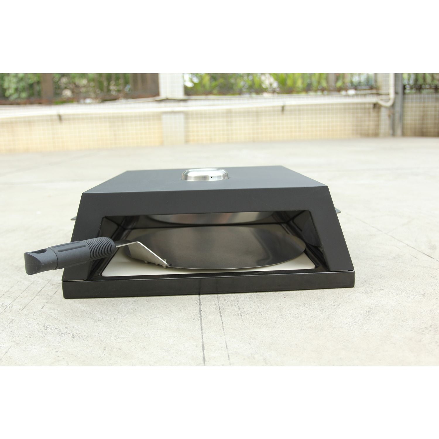Argos Home pizza oven BBQ topper with stone and paddle (British brand)