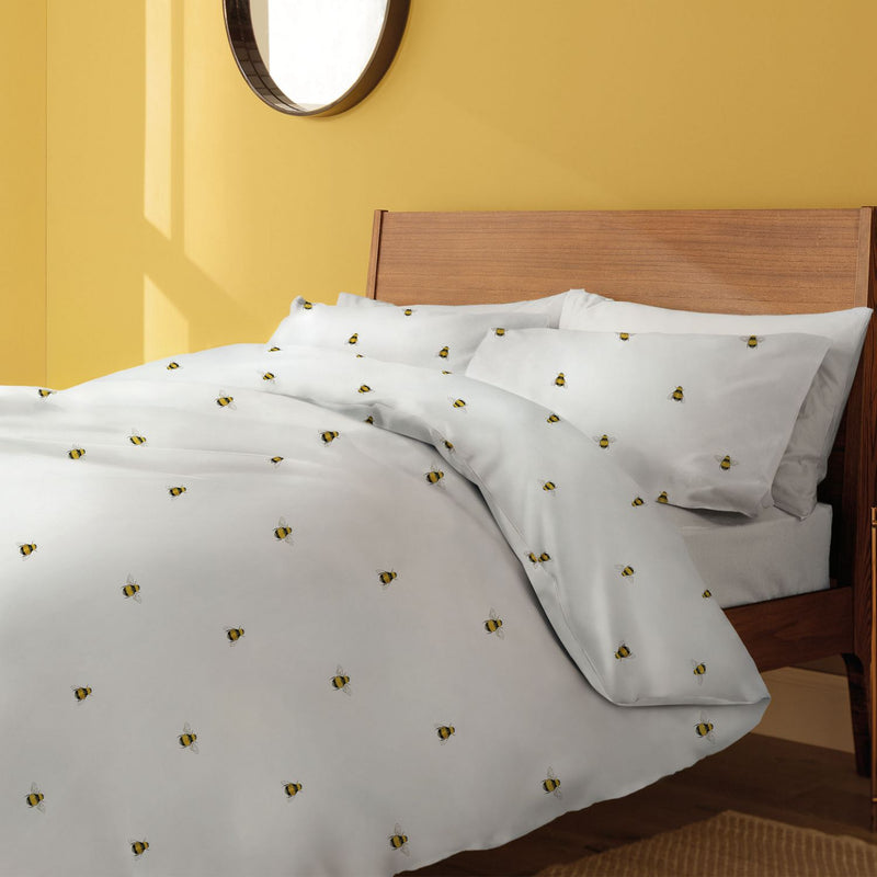 Argos Home Hideaway Bee Print White Bedding Set - Kingsize