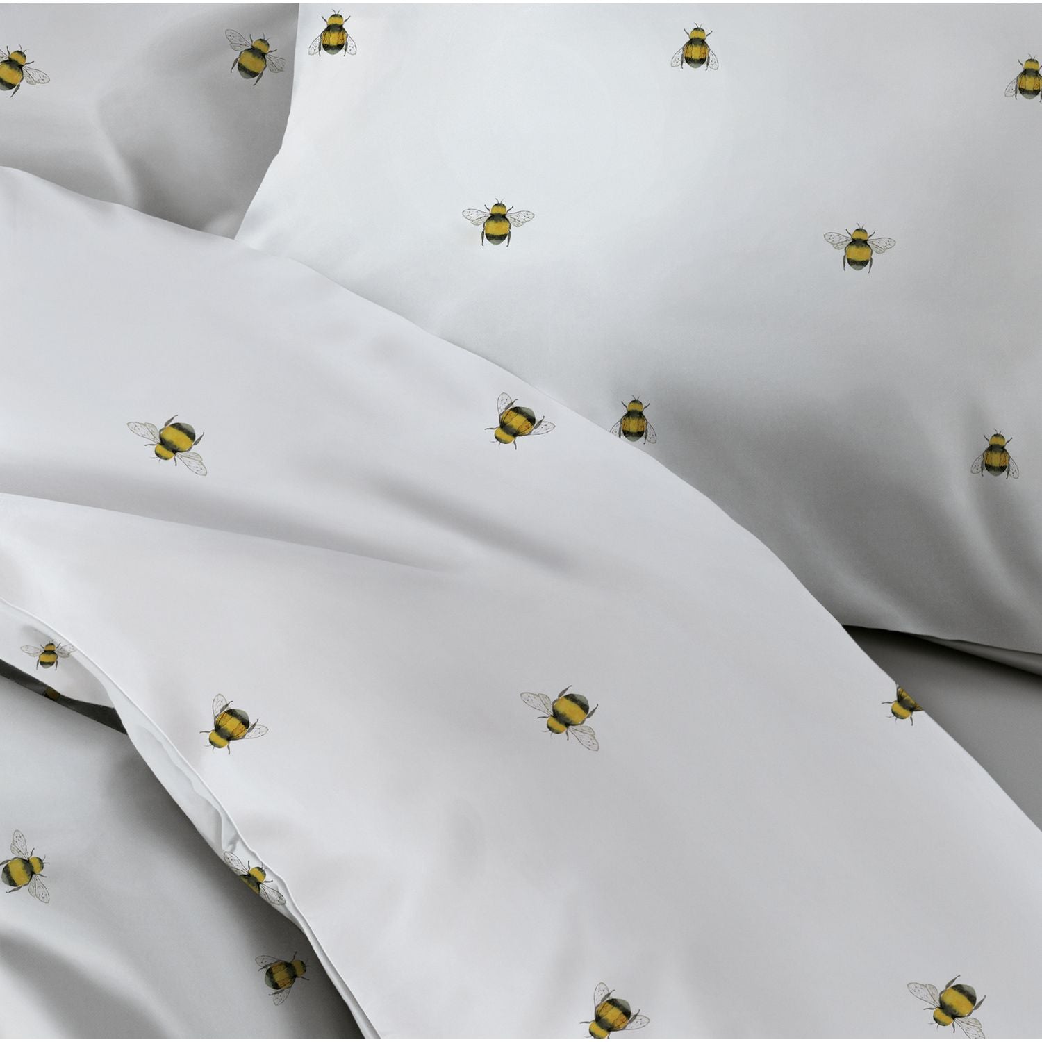 Argos Home Hideaway Bee Print White Bedding Set - Kingsize