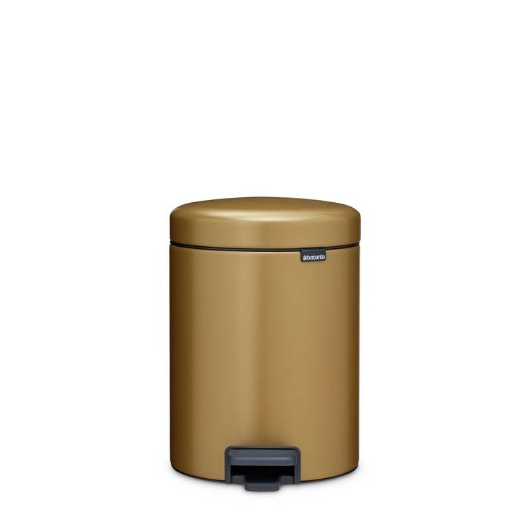 Brabantia NewIcon 5L pedal bin warm brass (British brand)