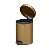 Brabantia NewIcon 5L pedal bin warm brass (British brand)